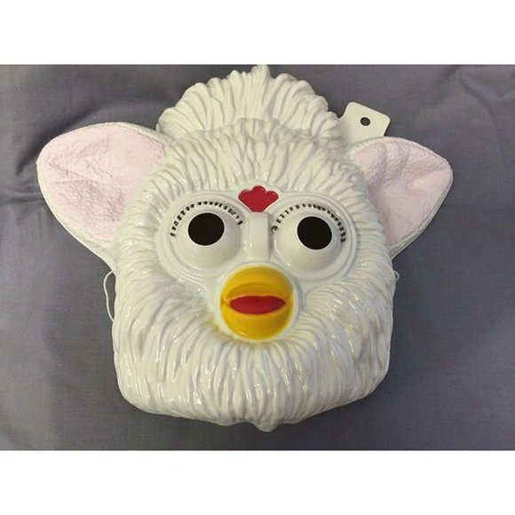 SET OF 2 BLACK AND WHITE FURBY HALLOWEEN MASKS PVC